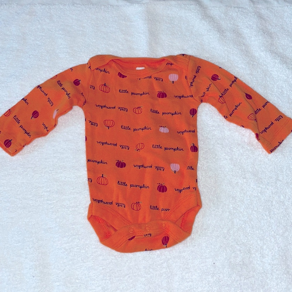 Little pumpkin fall onsie